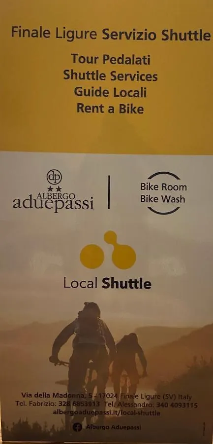 Hotel Albergo Aduepassi & Servizio Bike Shuttle Finale Ligure